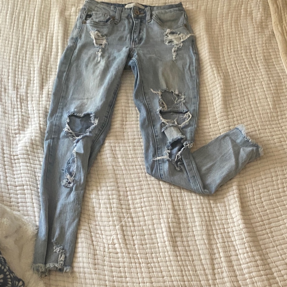 KanCan Ripped Light Blue Skinny Jeans